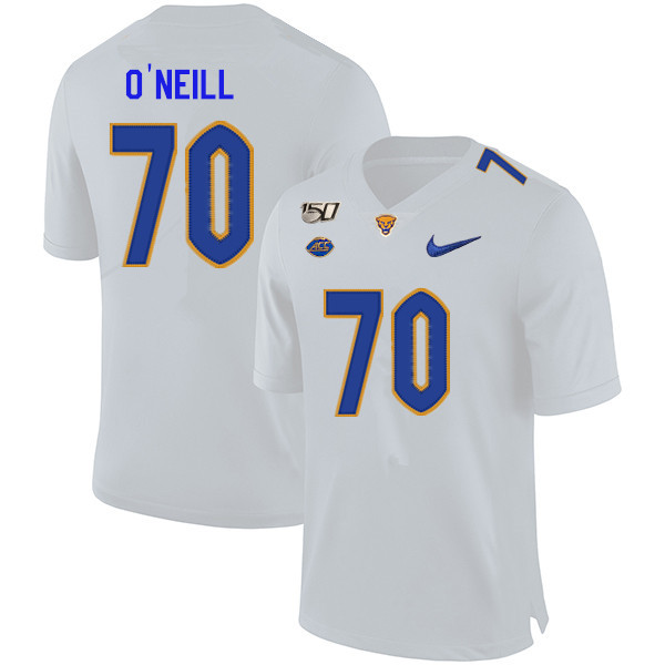 2019 Men #70 Brian O'Neill Pitt Panthers College Football Jerseys Sale-White